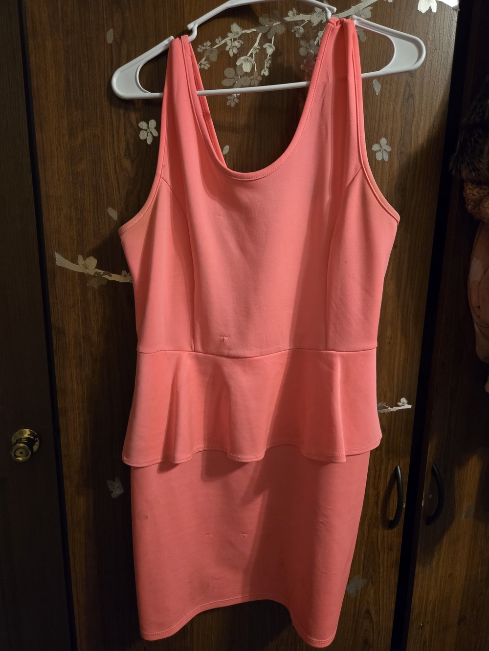 Rue21 Coral Peplum Midi Dress